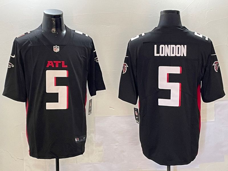 Men Atlanta Falcons #5 London Black Second generation 2024 Nike Limited NFL Jersey style 0108->baltimore ravens->NFL Jersey